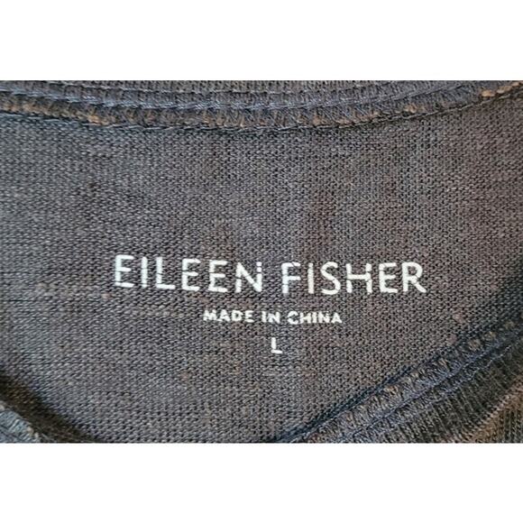 Eileen Fisher Organic Linen Jersey Long Tank Mink Gray Large - Picture 4 of 7